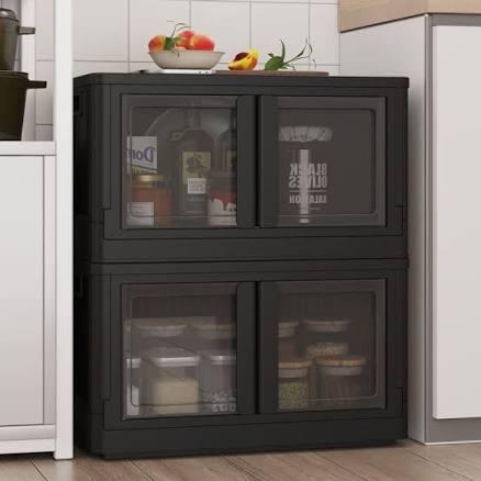 FLEXIMOUNTS 75 qt Closet Organizers and Storage Containers with Doors