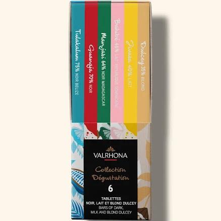 Giftbox of 6 Dark chocolate & Milk Chocolate Bars 420g