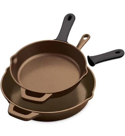 Tramontina 10" & 12" Pre-Seasoned Cast Iron Skillet Set