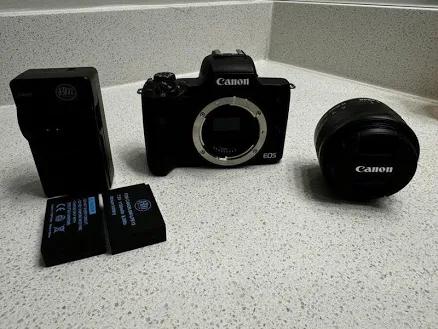 Canon Eos M50 Mark II 4K 24.1Mp 15-45Mm Lens Digital Camera With Extras