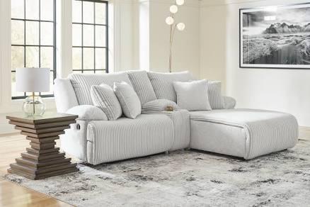 Ashley Top Tier 3-Piece Manual Reclining Modular Sectional Sofa Chaise