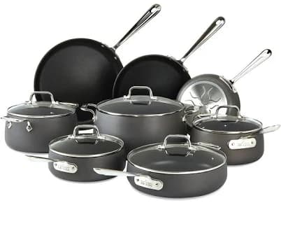 All-Clad HA1 Hard Anodized Nonstick Cookware Set 13 Piece