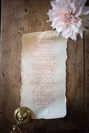 Handwritten Love Letters | Calligraphy Gift | Vows for Wedding Day, Anniversary Present | Choice of Colours and Paper