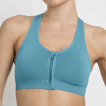 Jockey Women's Seamfree Mid Impact Zip Front Sports Bra