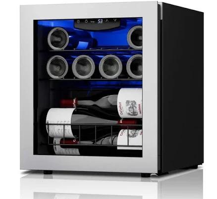 Ca'lefort 16-Bottle Single Zone Freestanding Compressor Wine Cooler Mini Fridge