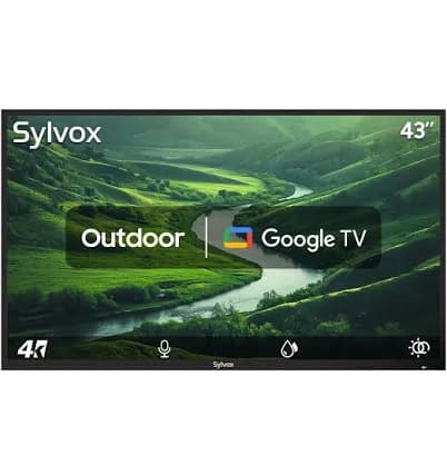 SYLVOX Outdoor Smart Television Weatherproof Google TV 4K 700NIT High Brightness Temperature Resistant IP55 Waterproof TVs
