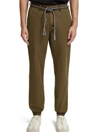 Scotch & Soda Men's Relaxed Fit Cotton Blend Chino Joggers