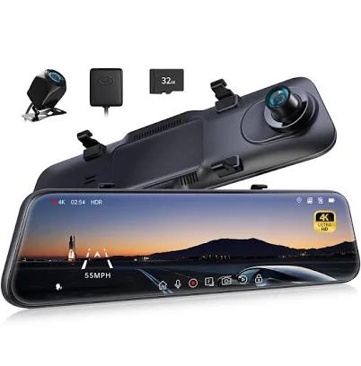 P12 Pro 4K Mirror Dash Cam