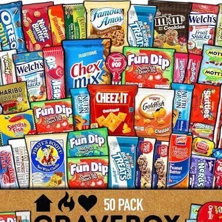 Cravebox Snack Box Variety Pack Care Package Gift Basket