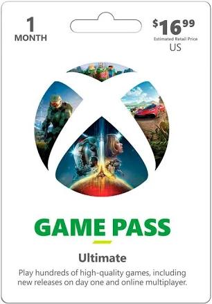 Xbox Game Pass Ultimate 1-Month Subscription Gift Card