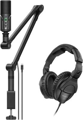 Sennheiser Profile Cardioid Condenser USB-C Microphone Streaming Set with Sennheiser HD 280 Pro Circumaural Closed-Back Monitor Headphones