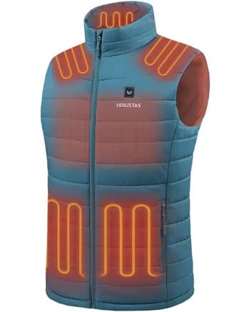 Venustas Men's Lightweight Quilted Heated Vest with Battery