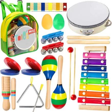 Stoie's 19 pcs Kids Musical Instruments for 3 year olds