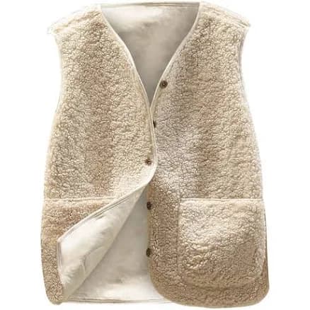 Women's Casual Warm Fuzzy Sherpa Vest with Pockets