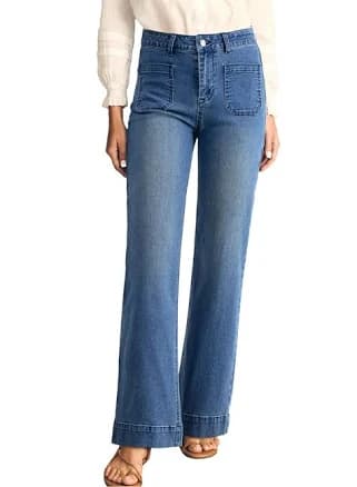 Women's High-Waisted Stretchy Wide Leg Jeans