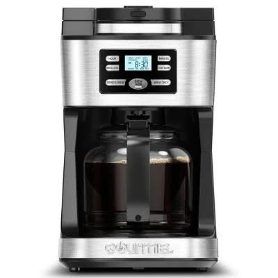 Gourmia 12-Cup Grind & Brew Coffee Maker with Integrated Grinder