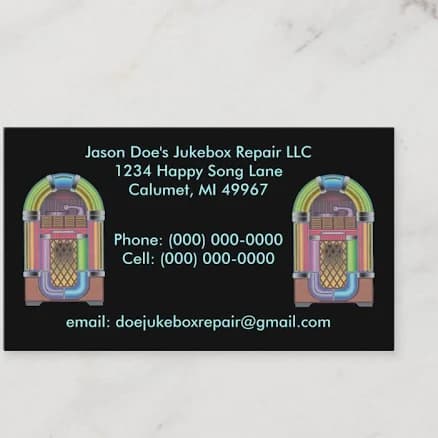 Jukeboxes Jukebox Retro Style Business Card