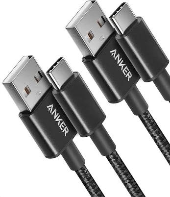 Anker Premium Nylon USB-C to USB-A Fast Charging Cable 2-Pack