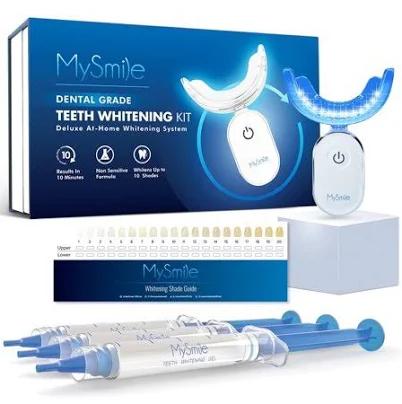 Mysmile Pro Teeth Whitening Kit with 28-led Light Tray 10Min Non-Sensitive Gel Remove 10 Years of Stains