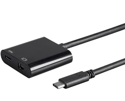 Monoprice 24274 Monoprice Select Series Usb-C to Mini Displayport & Usb-C Dual Port Adapter
