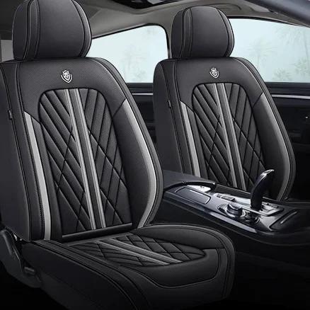 Ultra Car Seat Covers - Black & Gray | Waterproof Leather Car Seat Covers