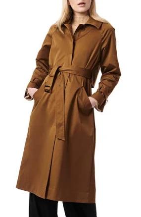 Bernardo Women's Collared Belted Trench Coat