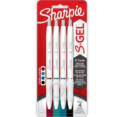 Sharpie S-Gel White Fashion Barrel Medium Point Pens