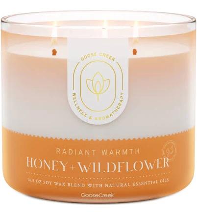 Goose Creek Honey & Wildflower Aromatherapy Large 3-Wick Scented Candle