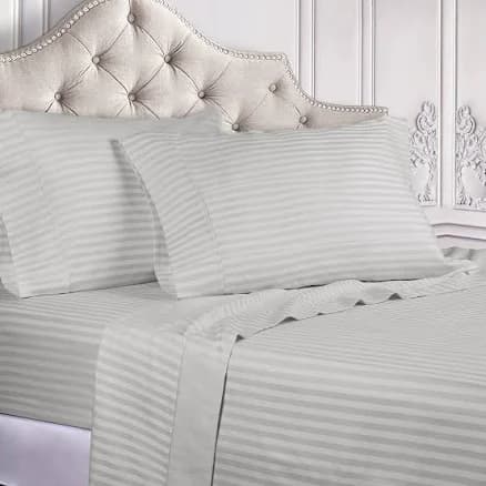 Superior 400 Thread Count Striped Sateen Weave Bed Sheet Set