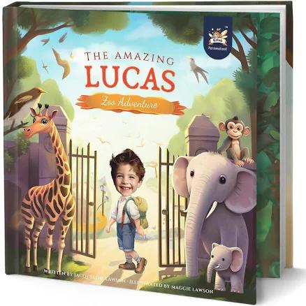 Personalized Children Story Book - Amazing Zoo Adventure - Customized Name & Photo - Baby Gifts - Kids Engaging Story - Elfink (Soft Cover)