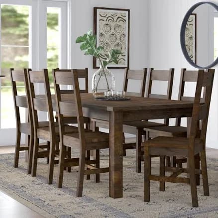 Bungalow Rose Aster 9 Piece Dining Set