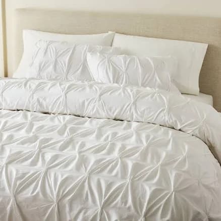 Cotton Pintuck Euro Sham, West Elm
