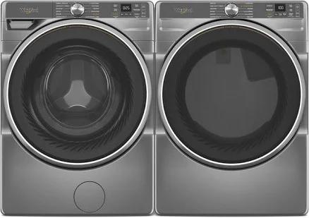 Whirlpool Radiant Silver Front Load Laundry Pair