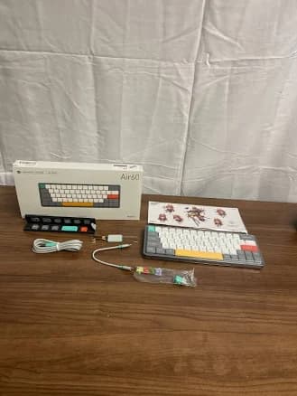 Nuphy Air60 V2 Lunar Gray Low Profile Wireless Mechanical Keyboard