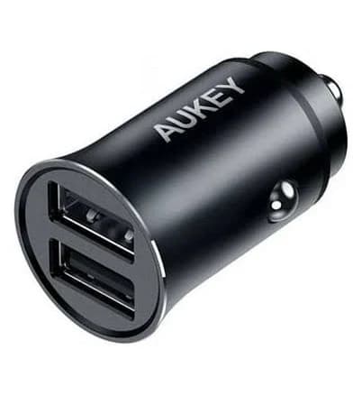 Aukey Dual USB-A Metal Car Charger
