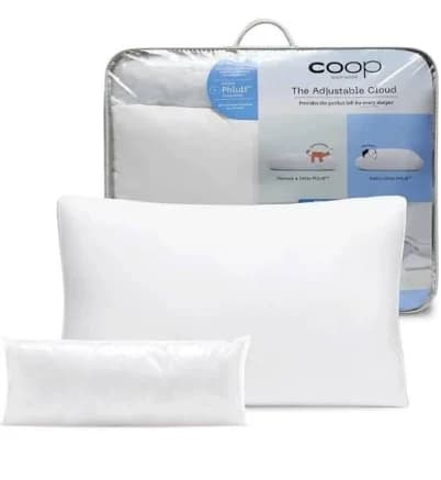 Coop Home Goods Standard Medium Machine Washable Adjustable Cloud Pillow