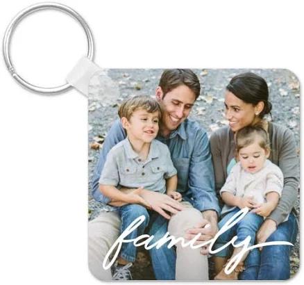 Shutterfly Square Key Chain with Family Script