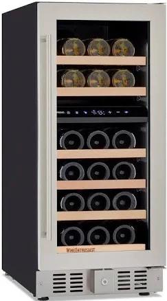 Latitude S Smart Wi-Fi Undercounter Dual Zone Wine Cellar SS RH | Size: 15" by Wine Enthusiast