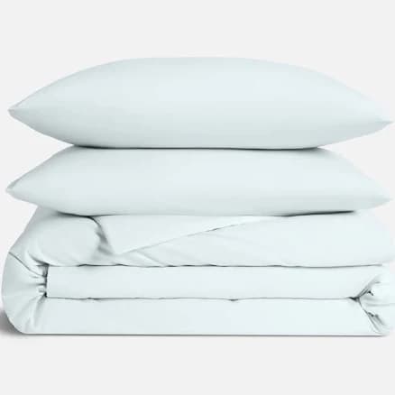 Cooling Cotton Percale Duvet Set size Full/Queen in Sky by Brooklinen | Best Cooling Sheets for Hot Sleepers