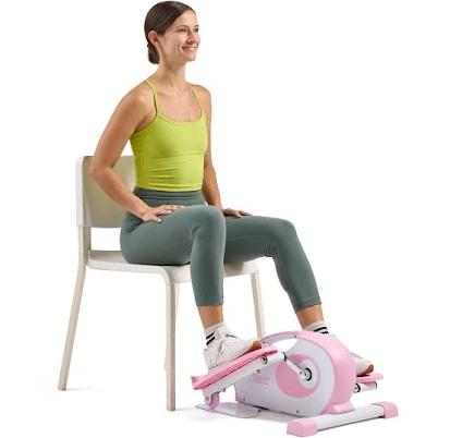 Sunny Health & Fitness Pink Smart Under-Desk Mini Elliptical Trainer