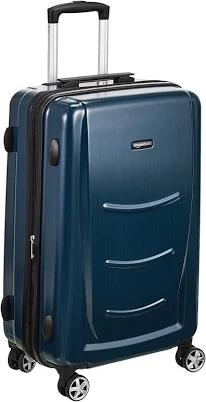 Amazon Basics Hard Shell Carry On Spinner Suitcase Luggage 22-inch - Navy Blue