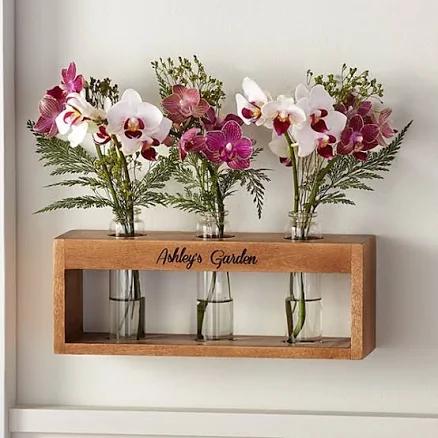 Personal Creations Personalized Wooden Bud Vase Holder