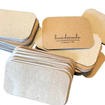 Upcycled Blank Business Cards | Kraft | Rounded Corners