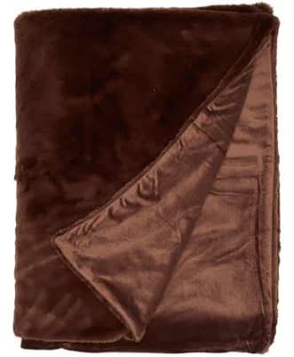 NORDSTROM RACK Snuggle Faux Fur Throw in Brown Bitter at Nordstrom Rack