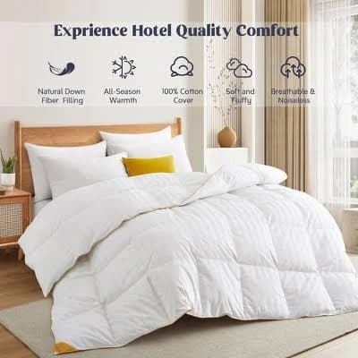 Puredown All Season White Down Comforter