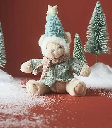 Anthropologie Kids Christmas Holiday Bear Plush Toy