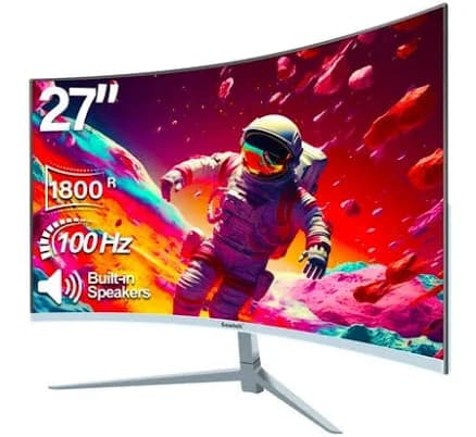 27" Curved 100Hz Computer PC Full HD 1080p Gaming 1800R Radius Built-In Speakers