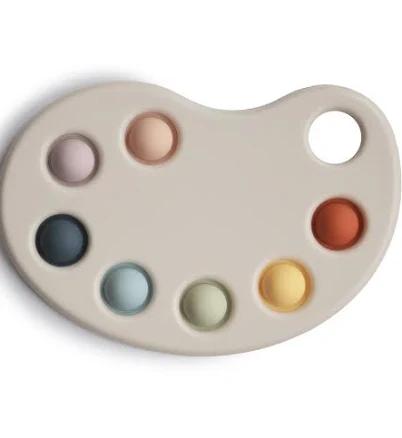 Mushie Paint Palette Press Toy