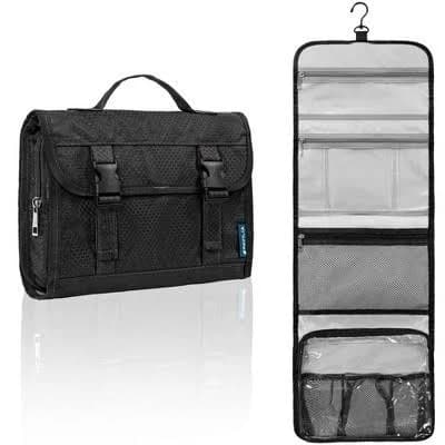PAVILIA Travel Hanging Toiletry Bag for Women Men Large Capacity Makeup Bag Kit