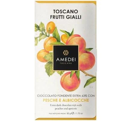 Amedei Toscano Blond Dark Chocolate with Peach and Apricot